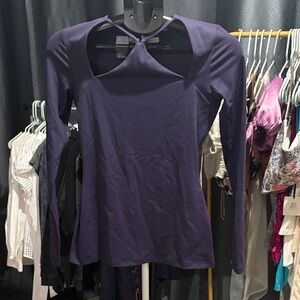 Susana Monaco Deep Purple Long Sleeve Top